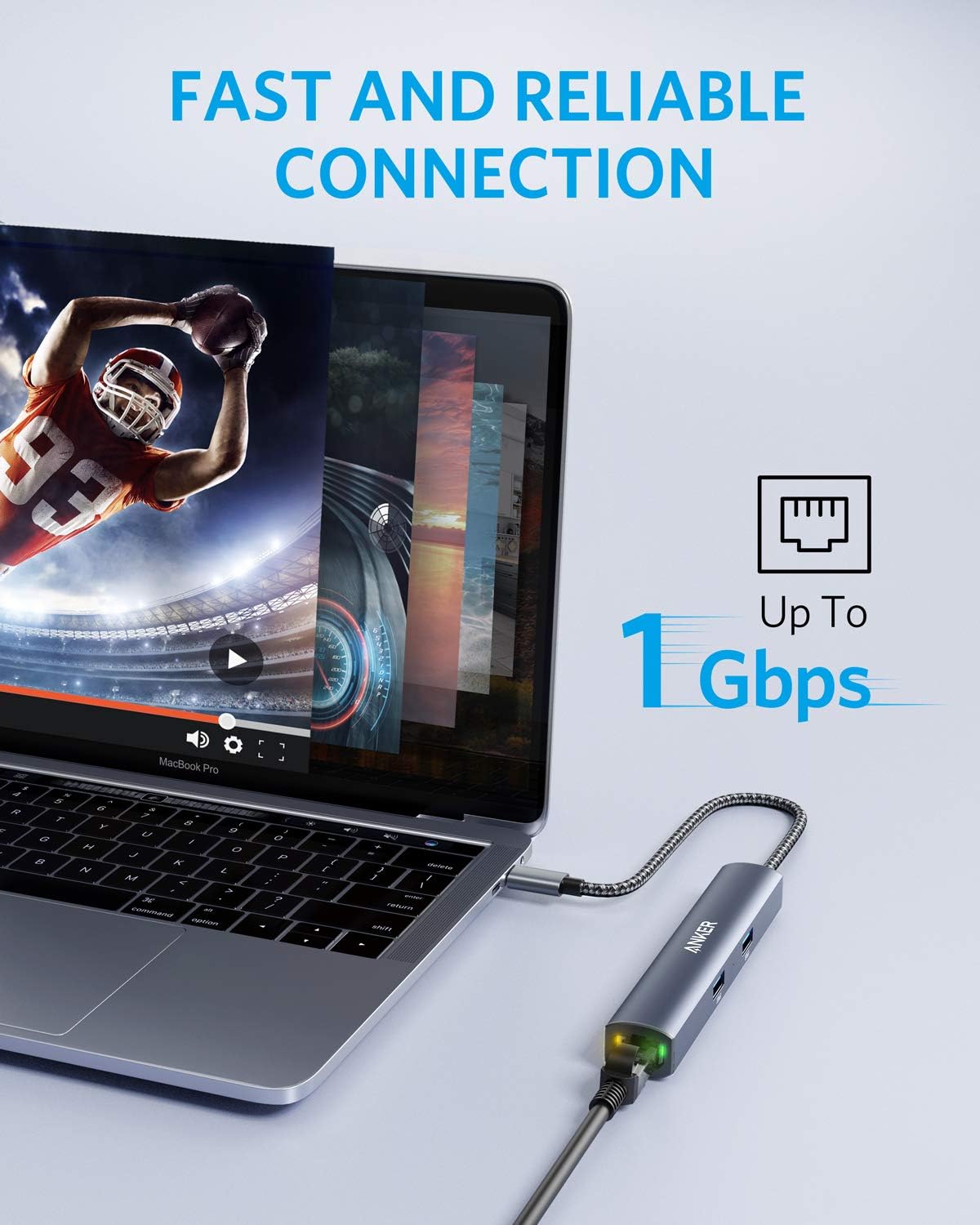Anker PowerExpand Hub USB C 6 en 1, HDMI 4K, Ethernet 1 Gbps