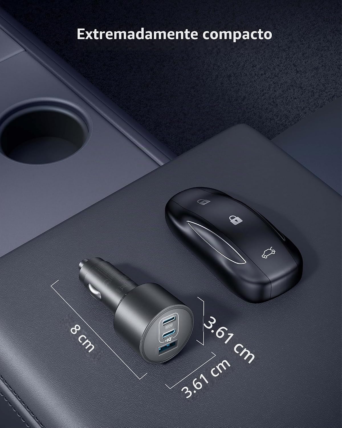 Cargador de coche Anker (167,5 W, 3 puertos)