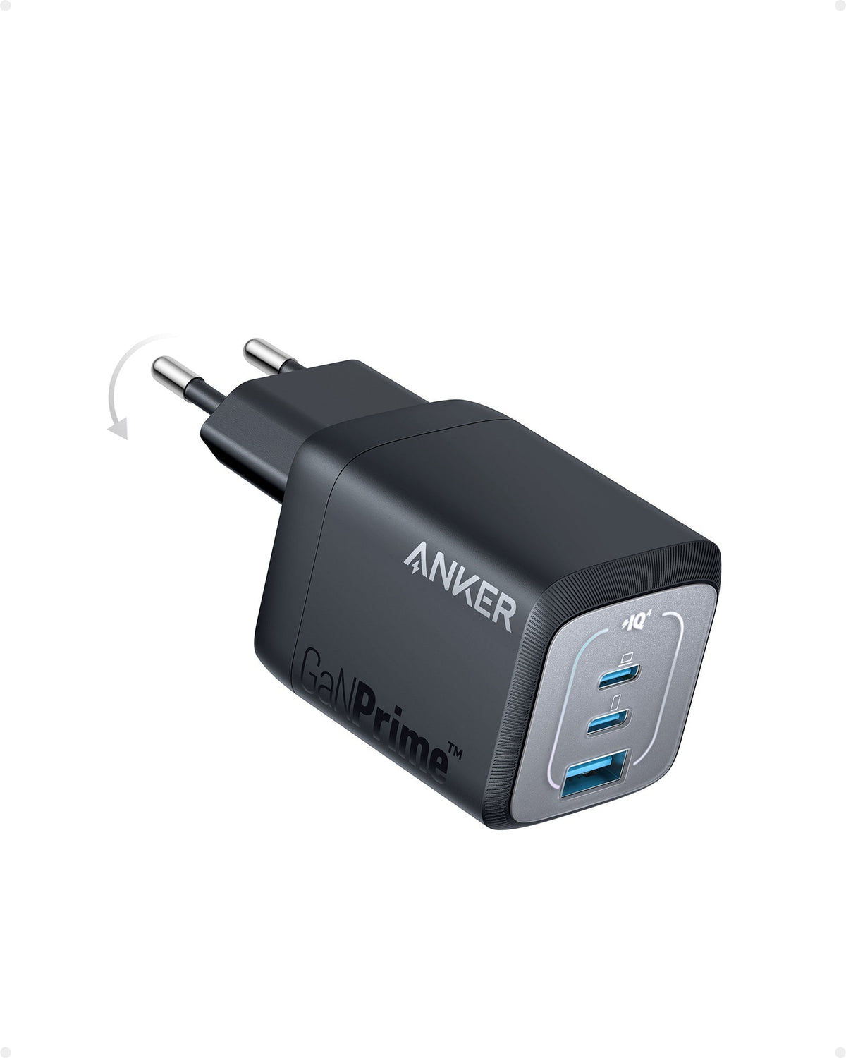 Cargador de pared Anker Prime de 67 W con tecnología GaN (3 puertos)
