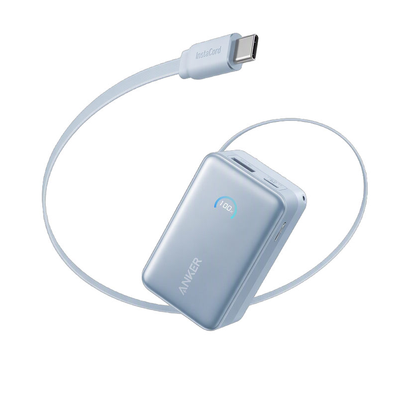 Anker Nano Power Bank 10.000 mAh 45W con Cable retráctil InstaCord