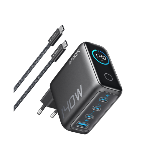 Anker Cargador Carga Rapida USB C 140W con 4 Puertos GAN