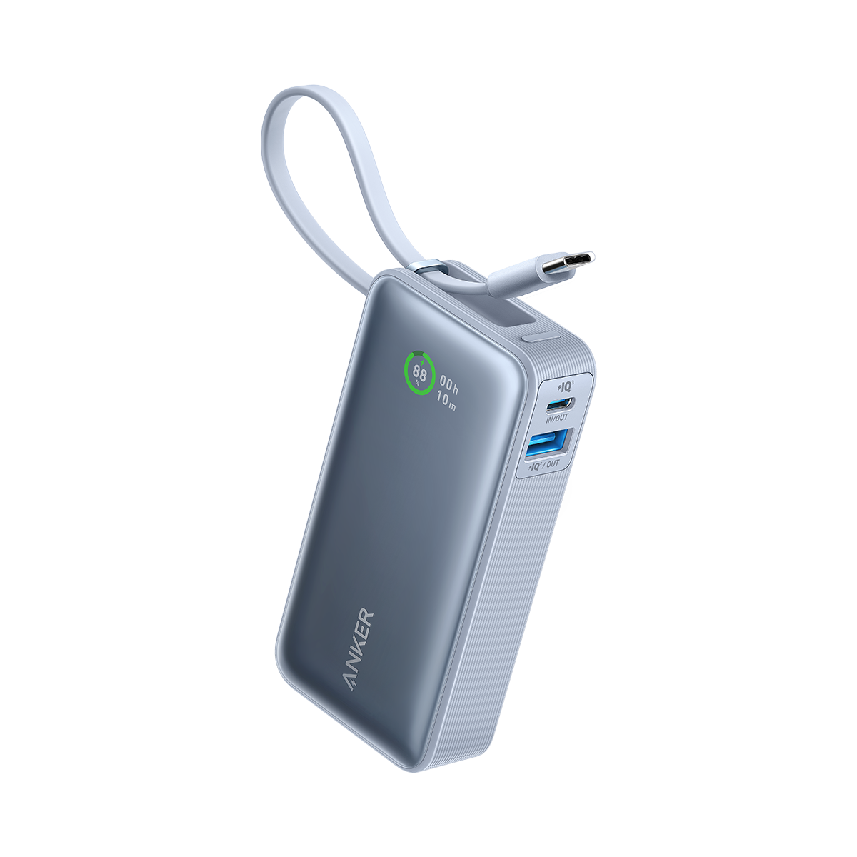 Anker Nano Power Bank 10.000 mAh 30 W con Cable USB C Integrado