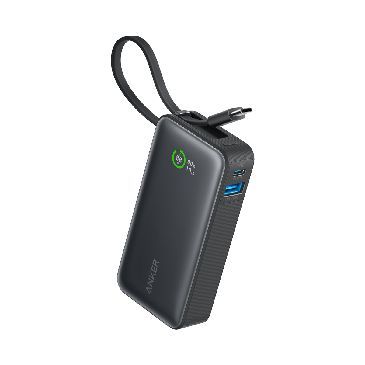 Anker Nano Power Bank 10.000 mAh 30 W con Cable USB C Integrado