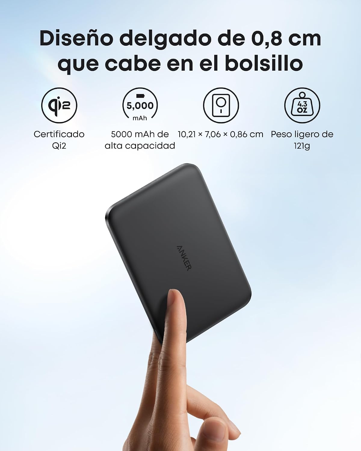 Anker Nano Power Bank MagSafe Qi2 15W 5000 mAh (Reacondicionado)