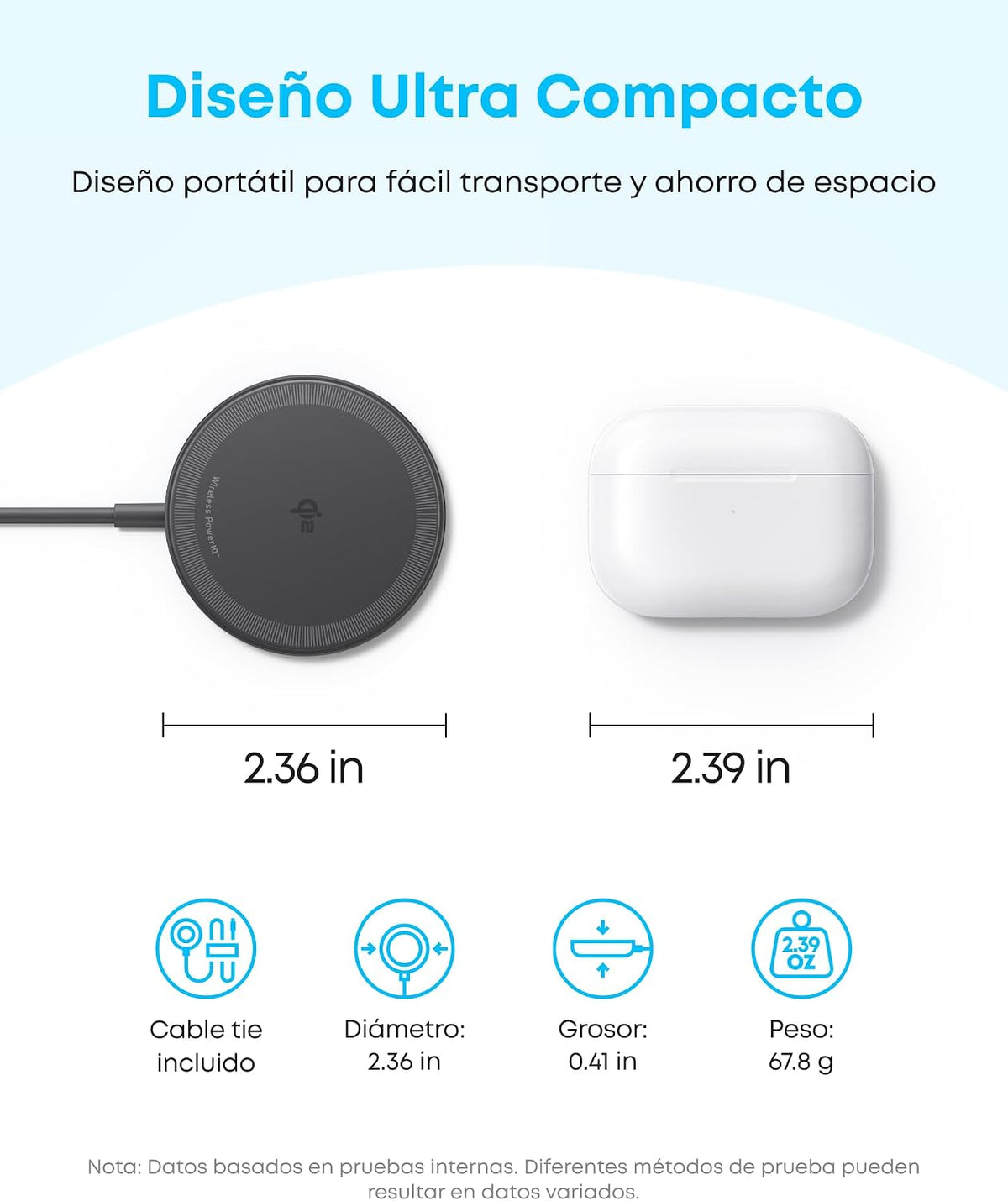 Cargador inalámbrico Anker Zolo (magnético, con base)