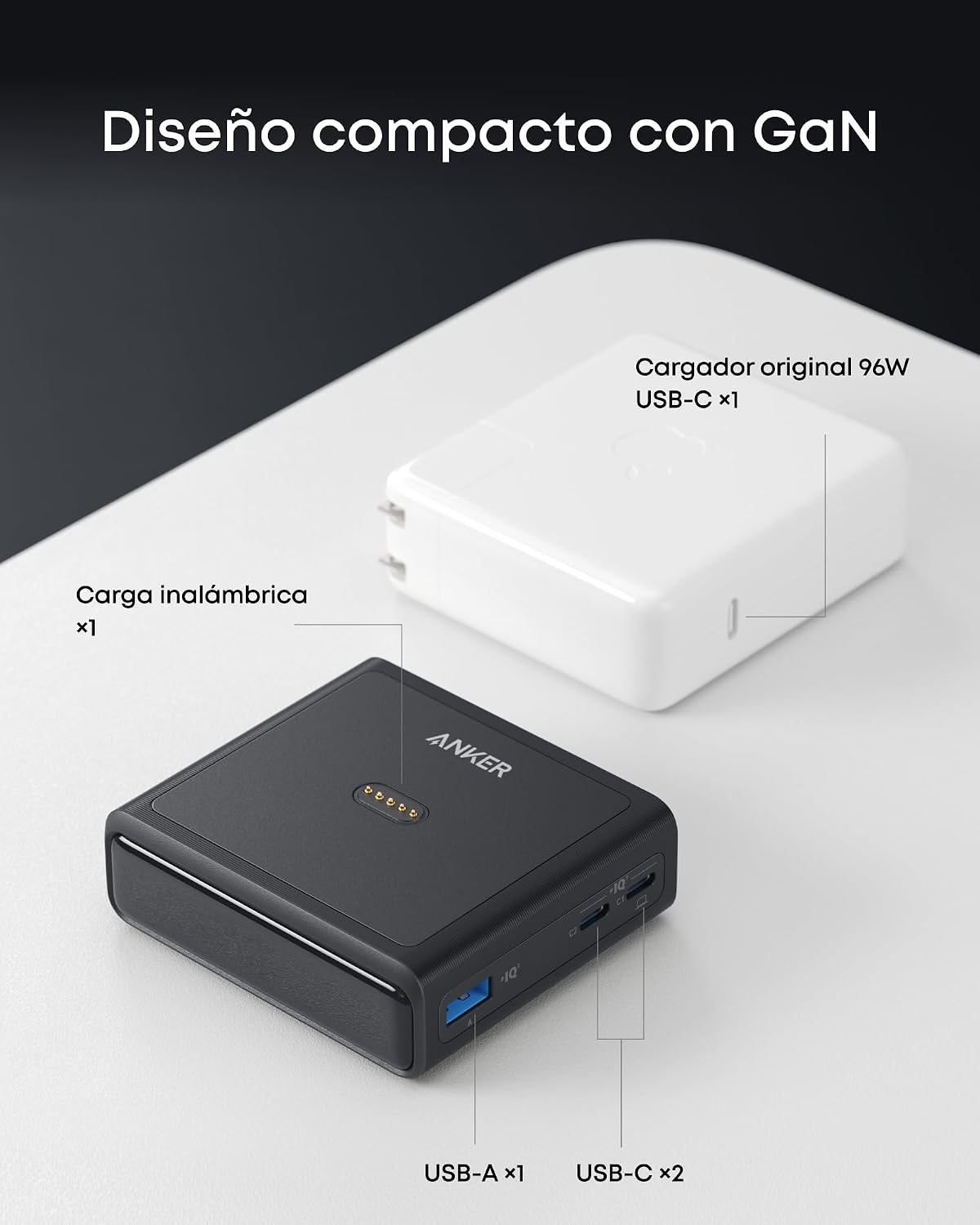 Estación de carga Anker de 100 W para batería externa Anker Prime