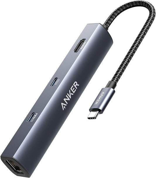 Anker PowerExpand Hub USB C 6 en 1, HDMI 4K, Ethernet 1 Gbps