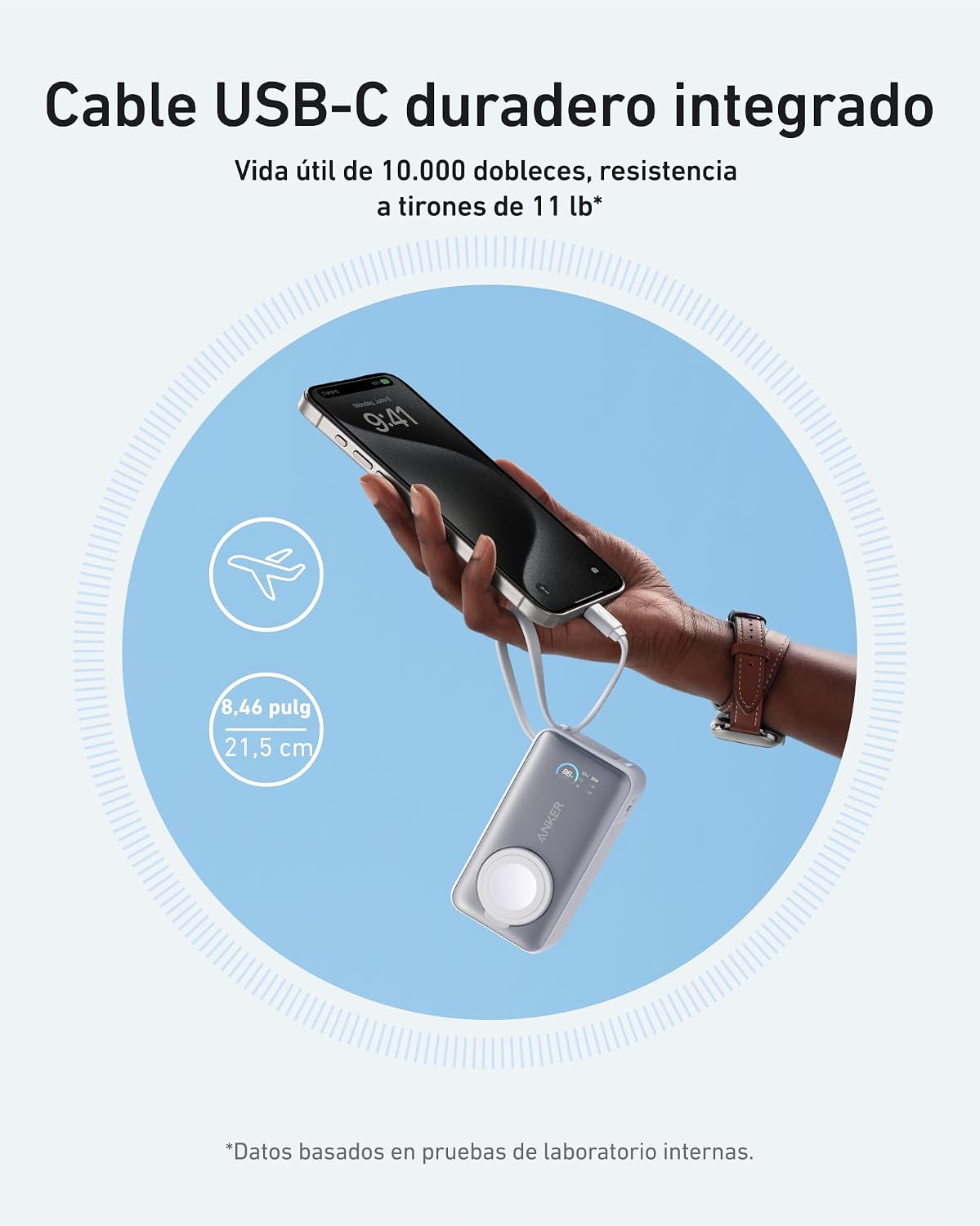 Anker MagGo Power bank (10000 mAh, 35 W, para Apple Watch)