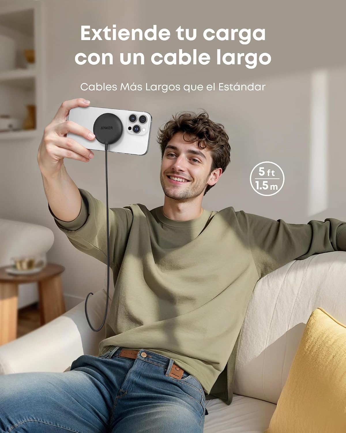 Cargador inalámbrico Anker Zolo (magnético, con base)