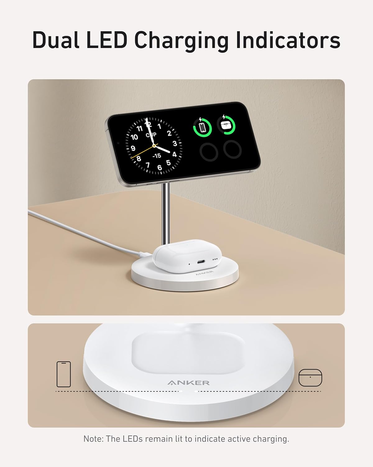 Cargador inalámbrico Anker MagGo (soporte 2 en 1) | Oferta exclusiva para transmisión en vivo