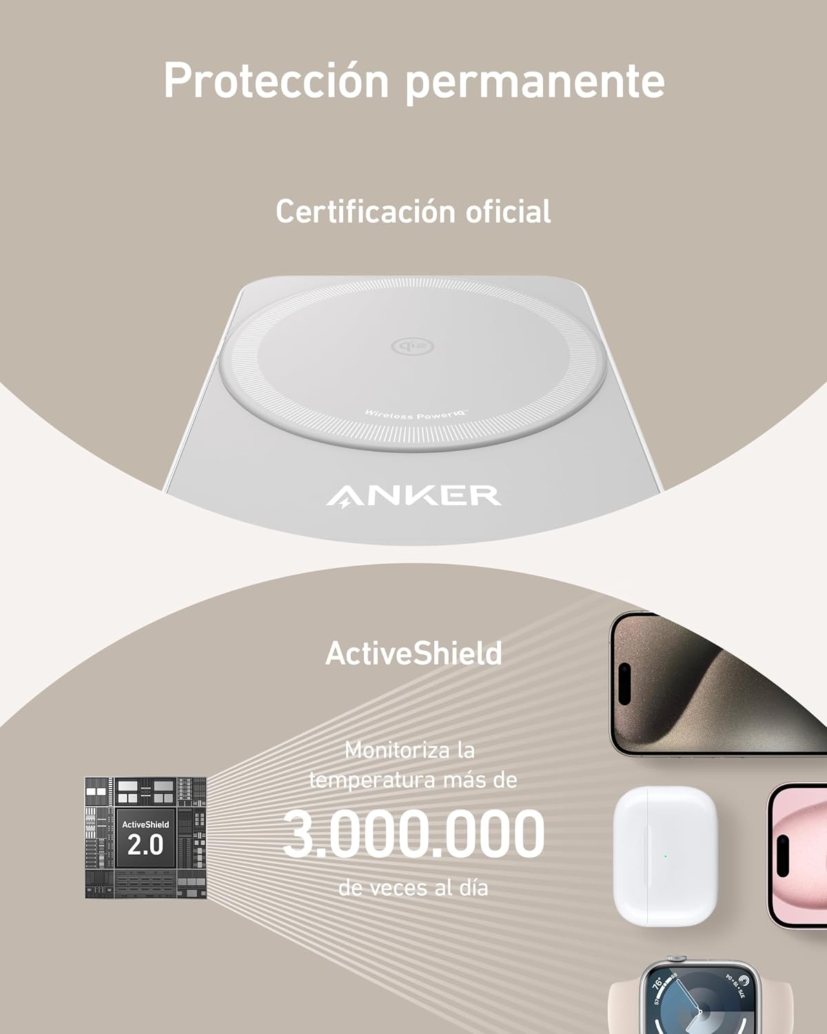 Estación de carga inalámbrica Anker MagGo (plegable 3 en 1)