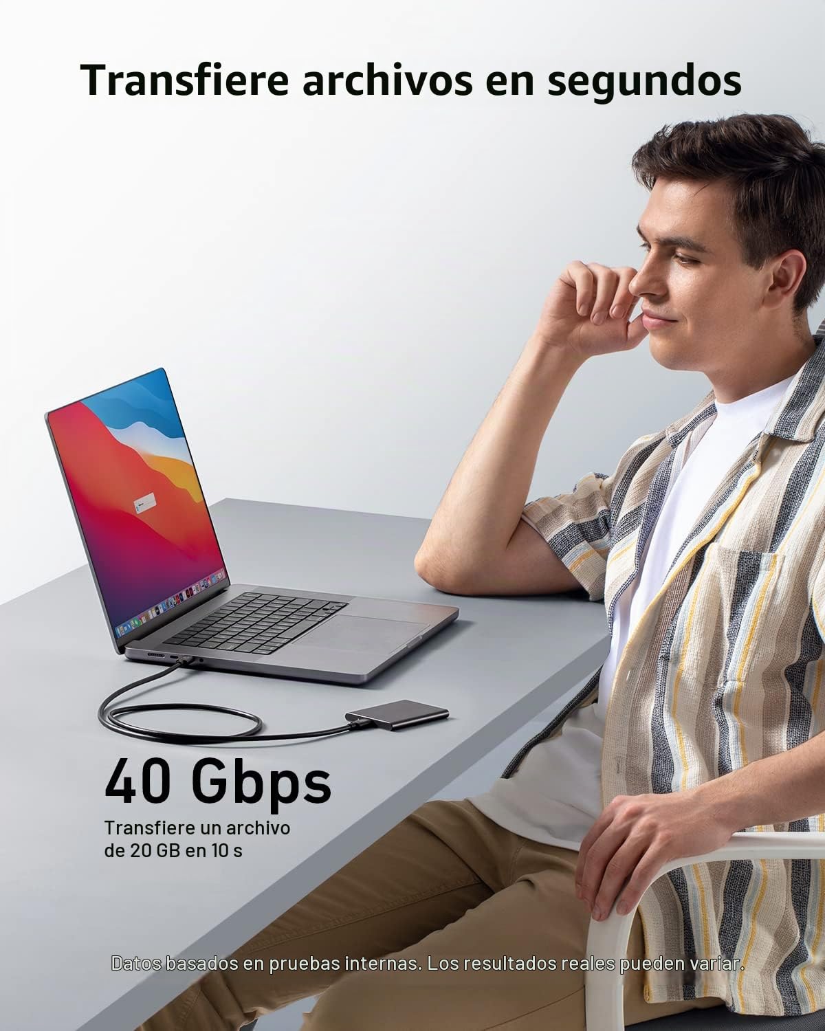 Cable Anker 515 USB-C a USB-C (USB 4, 100 cm)