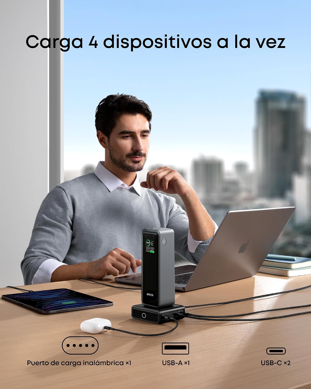 Estación de carga Anker de 100 W para batería externa Anker Prime