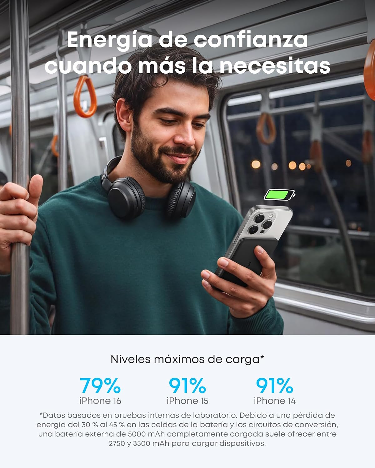 Anker Nano Power Bank MagSafe Qi2 15W 5000 mAh (Reacondicionado)