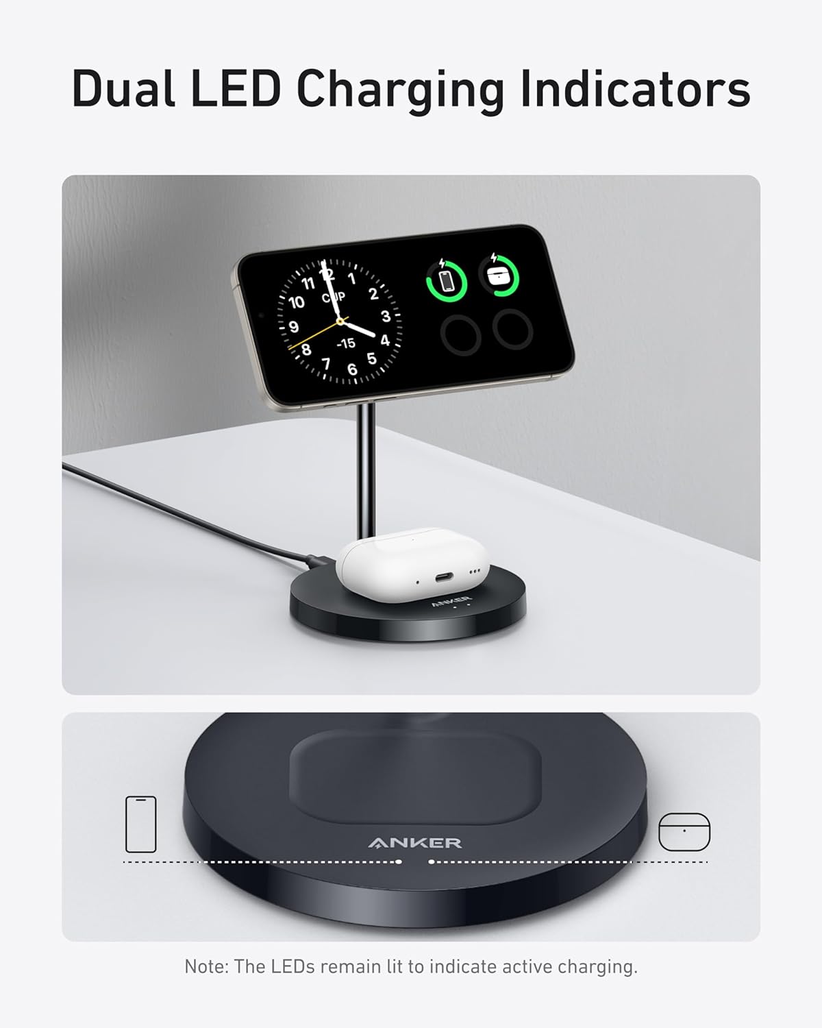 Cargador inalámbrico Anker MagGo (soporte 2 en 1) | Oferta exclusiva para transmisión en vivo