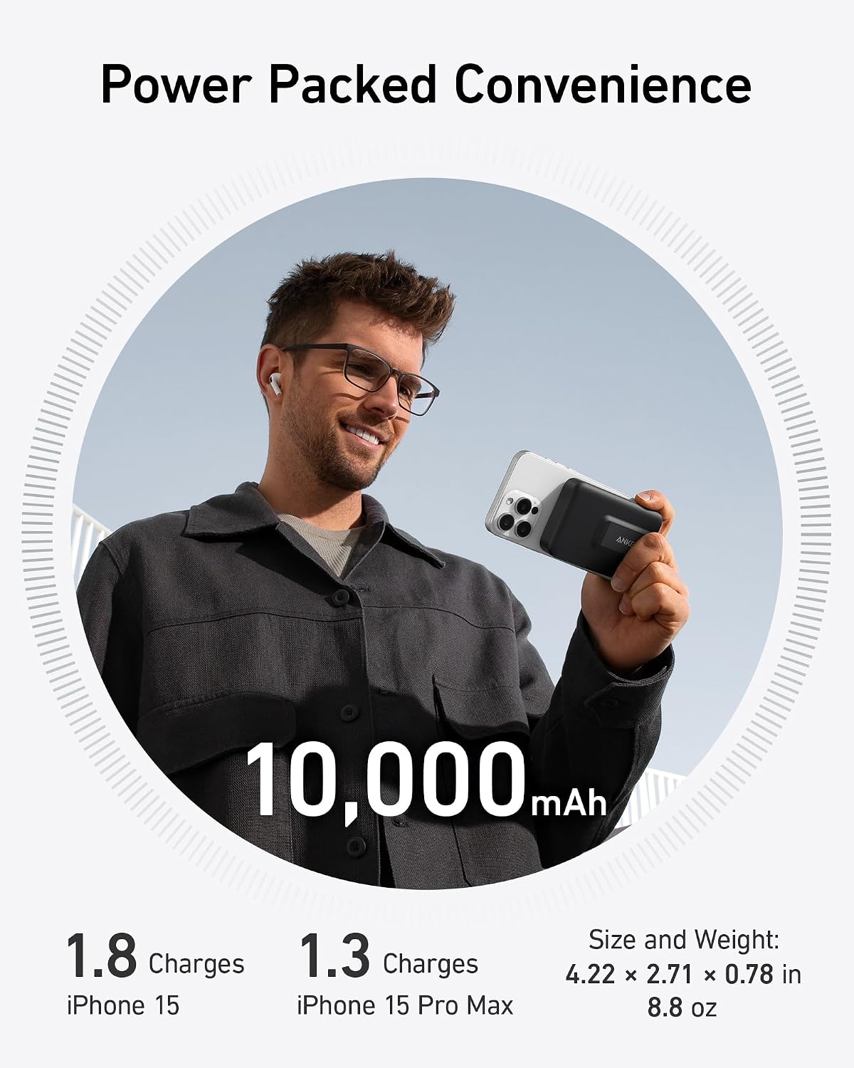 Anker MagGo Power bank 10000mAh Qi2 15W magnética con soporte