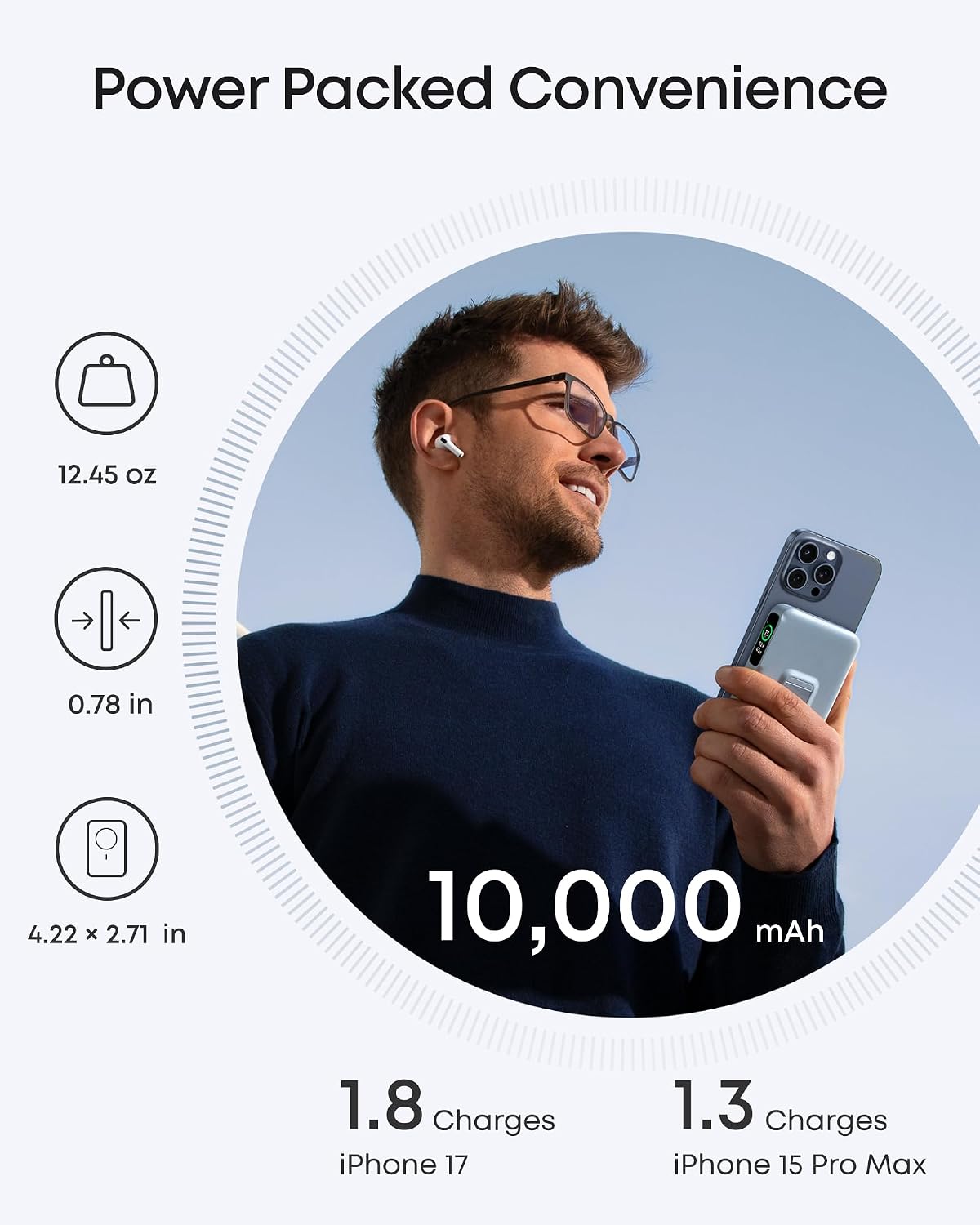 Anker MagGo Power bank 10000mAh Qi2 15W magnética con soporte