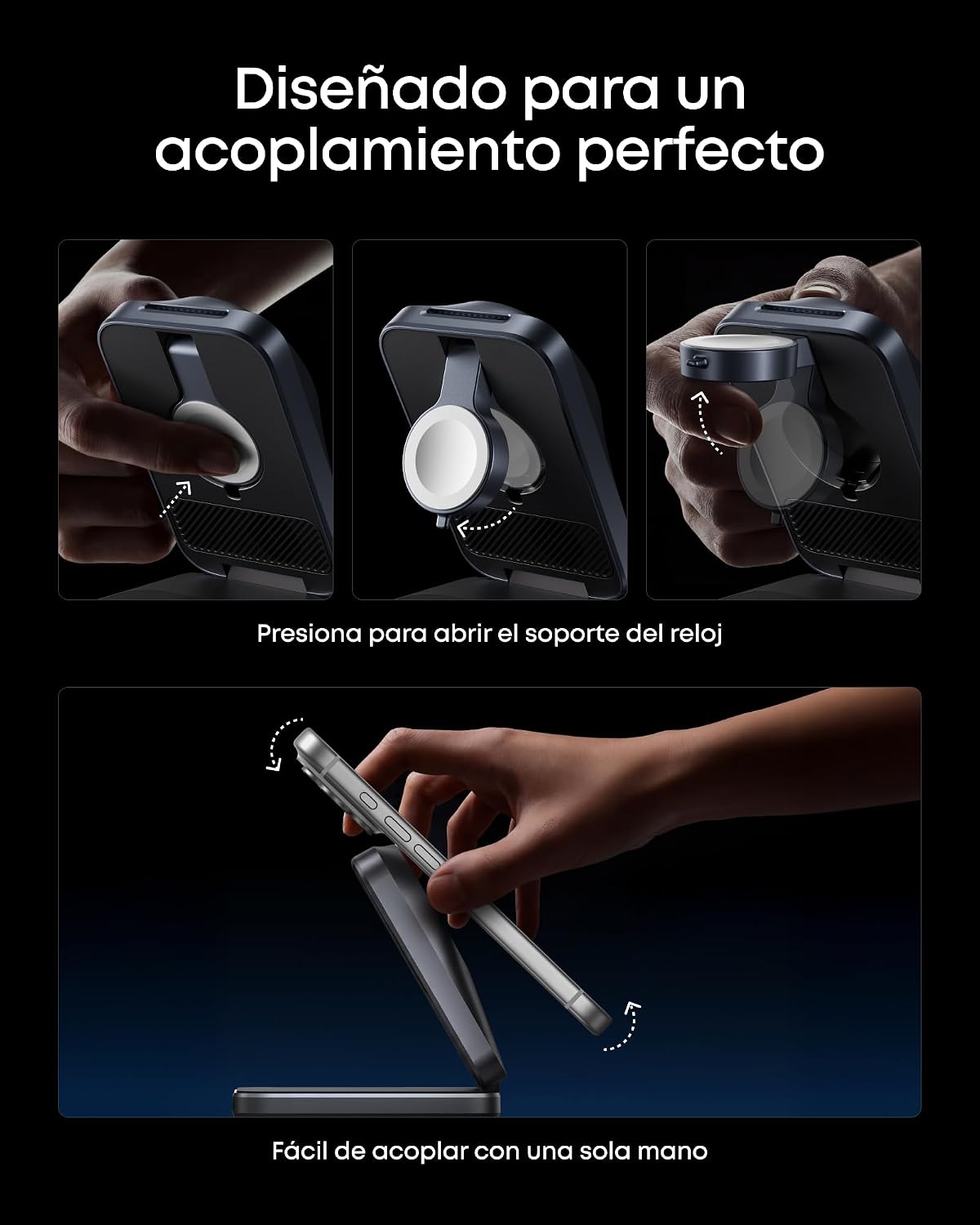 Anker Prime Cargador Inalámbrico iPhone 3 en 1 Plegable Qi2.2 25W, AirCool