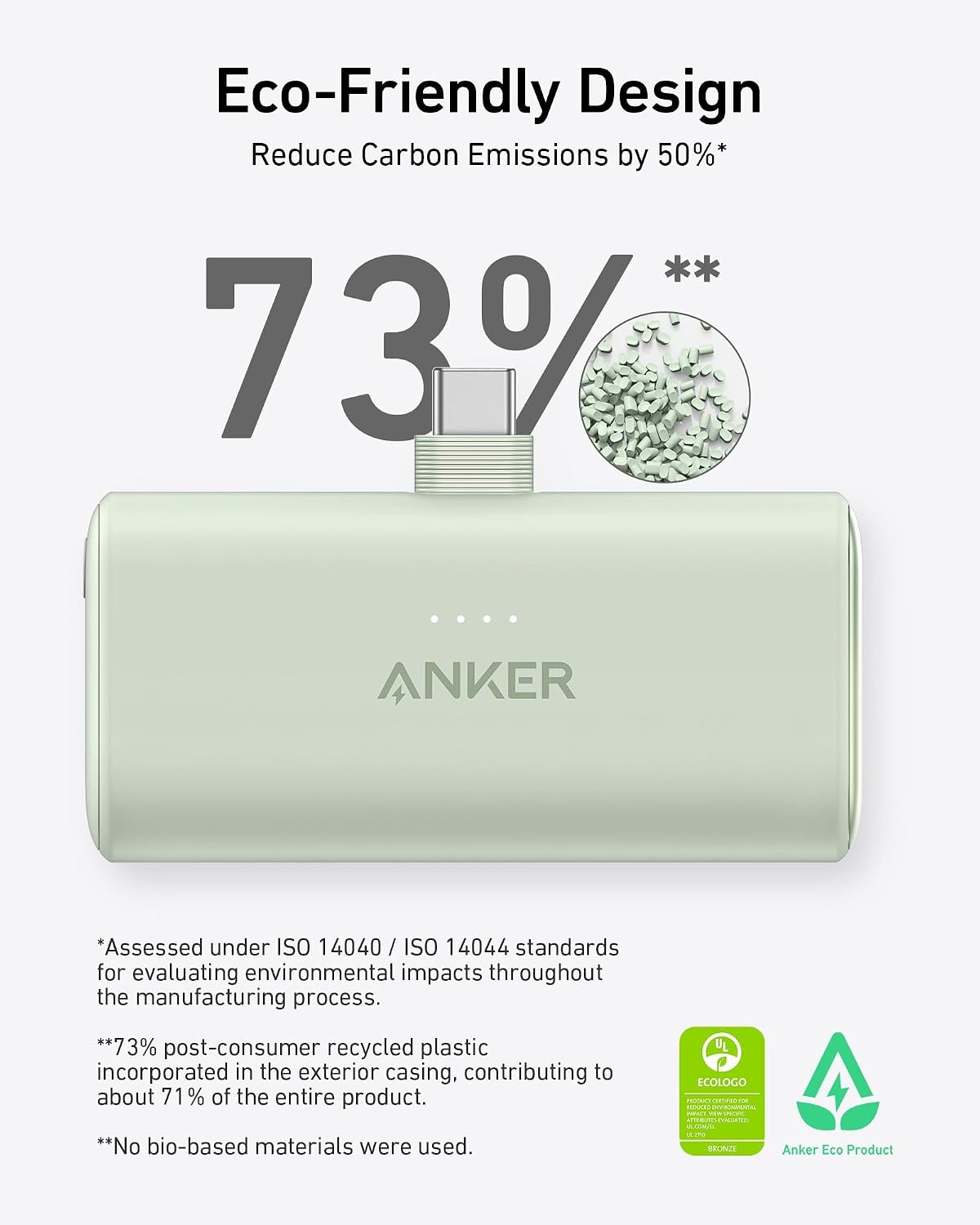 Anker Nano Power Bank 5000 mAh 22,5 W con Conector USB C Plegable