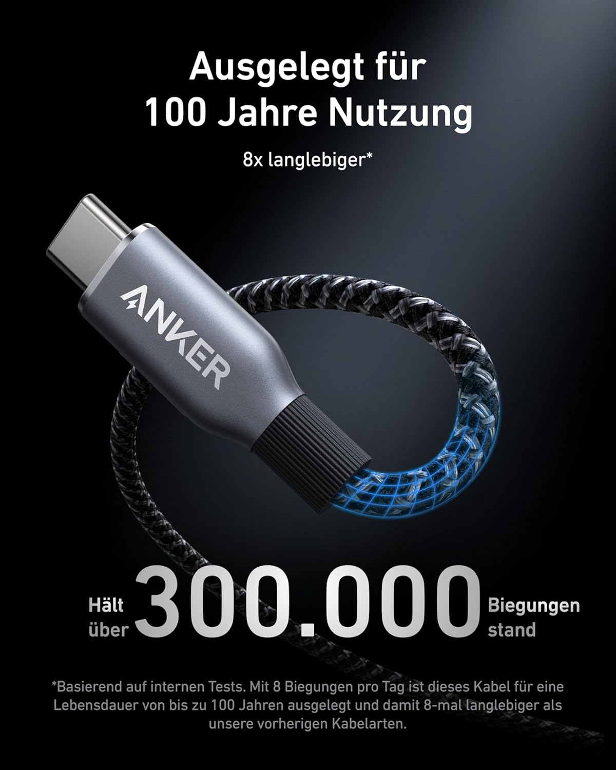 Cable USB-C a USB-C Anker Prime (240 W, diseño trenzado reciclado)