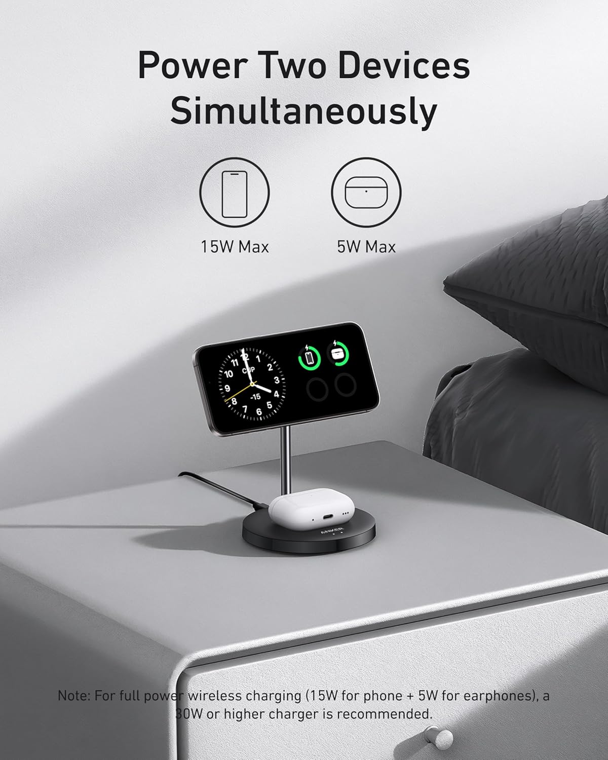 Cargador inalámbrico Anker MagGo (soporte 2 en 1) | Oferta exclusiva para transmisión en vivo
