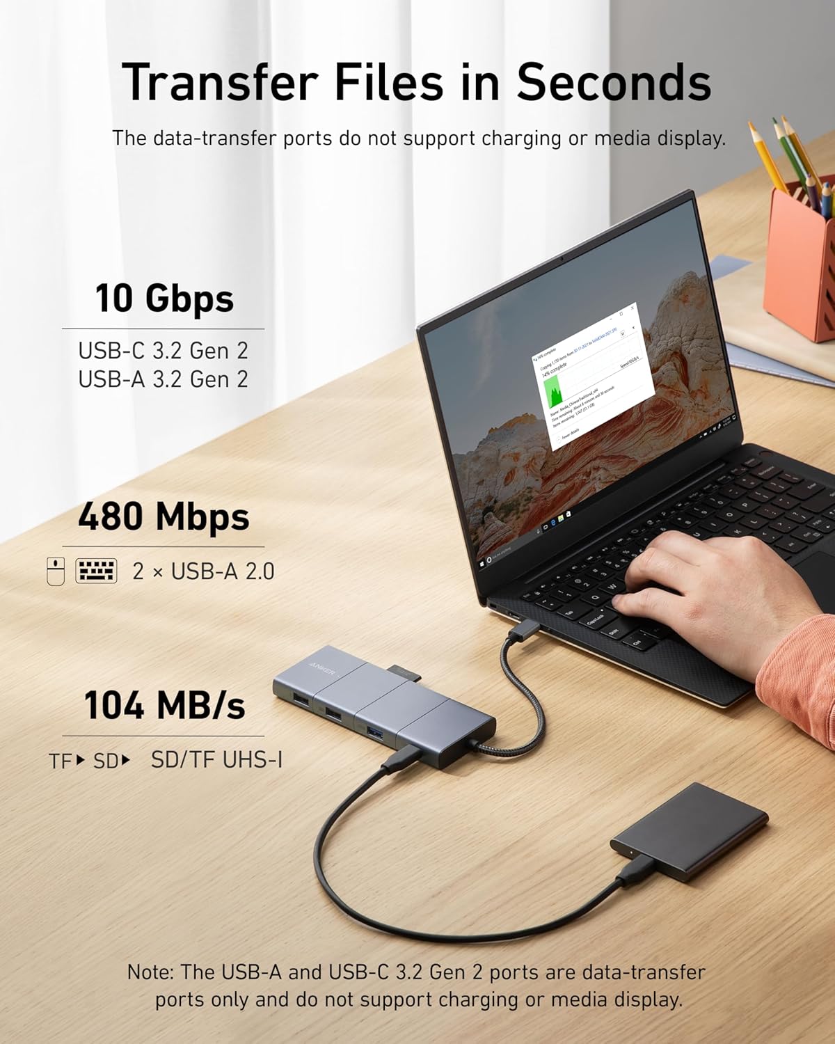 Anker 565 Hub USB C 11 en 1 con HDMI 4K y DisplayPort
