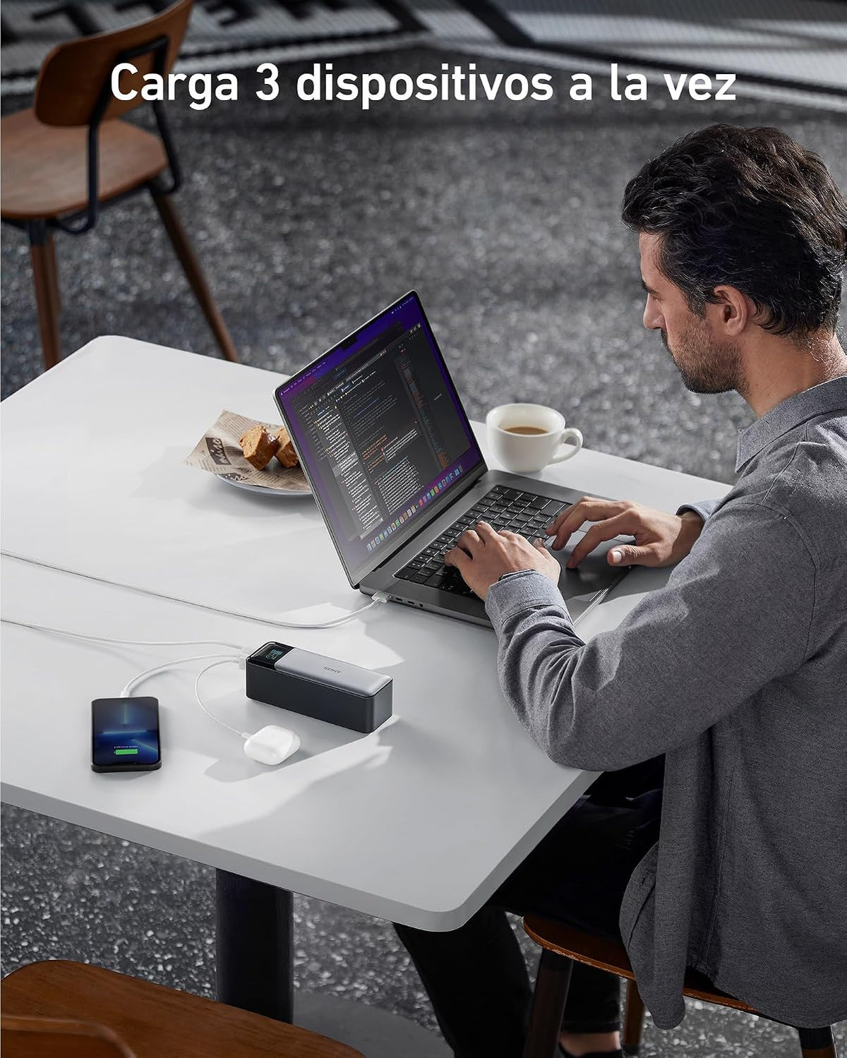 Anker Zolo Power bank 24.000mAh 140W con Tres puertos USB C
