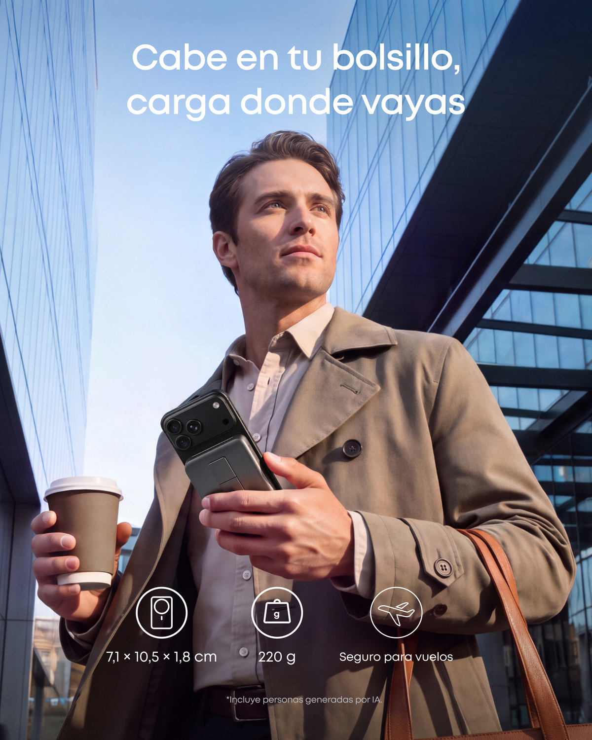 Anker MagGo Power Bank MagSafe 2 Pro, Qi2.2 25W 10000mAh, Bateria portátil