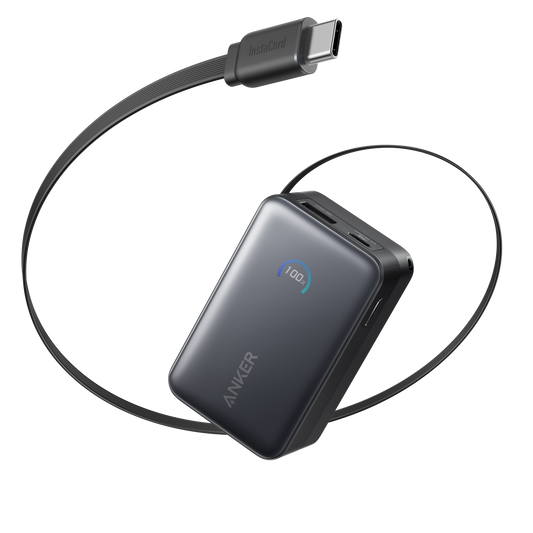 Anker Nano Power Bank 10.000 mAh 45W con Cable retráctil InstaCord