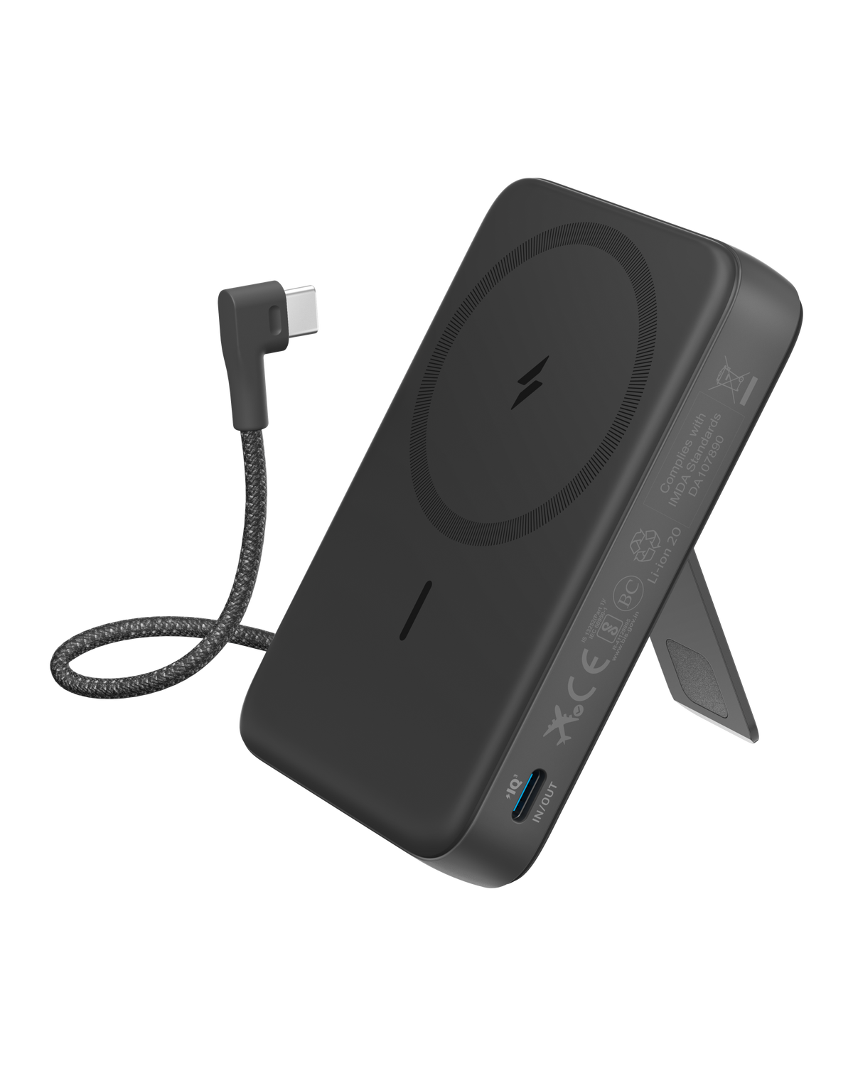 Batería externa Anker Zolo (10 000 mAh, magnética, cable USB-C integrado)
