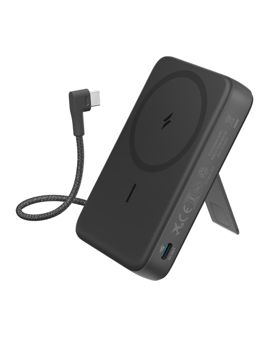 Batería externa Anker Zolo (10 000 mAh, magnética, cable USB-C integrado)
