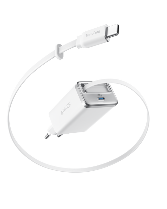 Cargador Anker Nano (35 W, cable USB-C retráctil integrado)