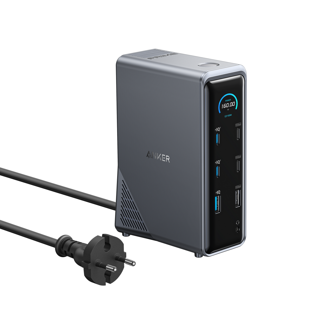Base de carga Anker Prime (14 en 1, doble pantalla, 160 W)