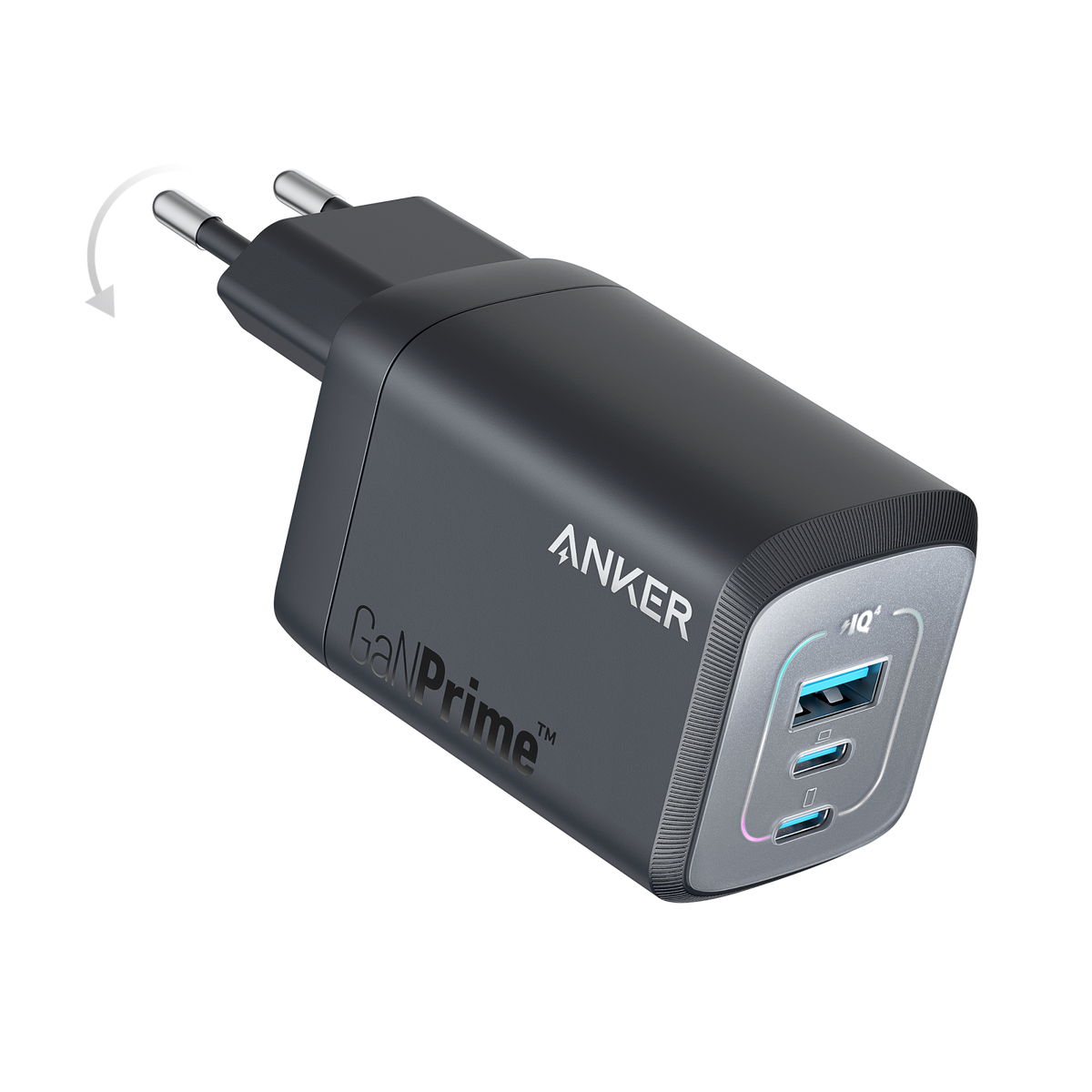 Cargador de pared Anker Prime de 67 W con tecnología GaN (3 puertos)