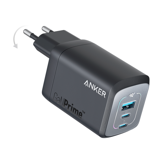 Cargador de pared Anker Prime de 67 W con tecnología GaN (3 puertos)