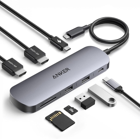 Hub USB-C Nano de Anker (8 en 1, doble pantalla)