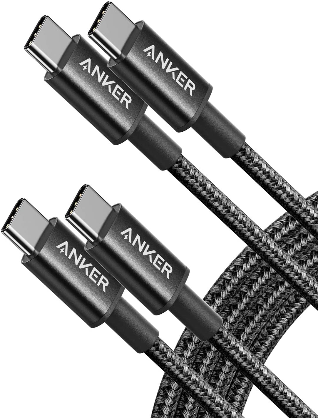Paquete de 2 cables USB C a USB C de nailon nuevos (1 metro, 60 W)