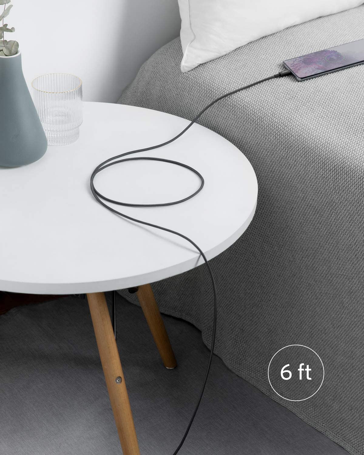 Paquete de 2 cables USB C a USB C de nailon nuevos (1 metro, 60 W)