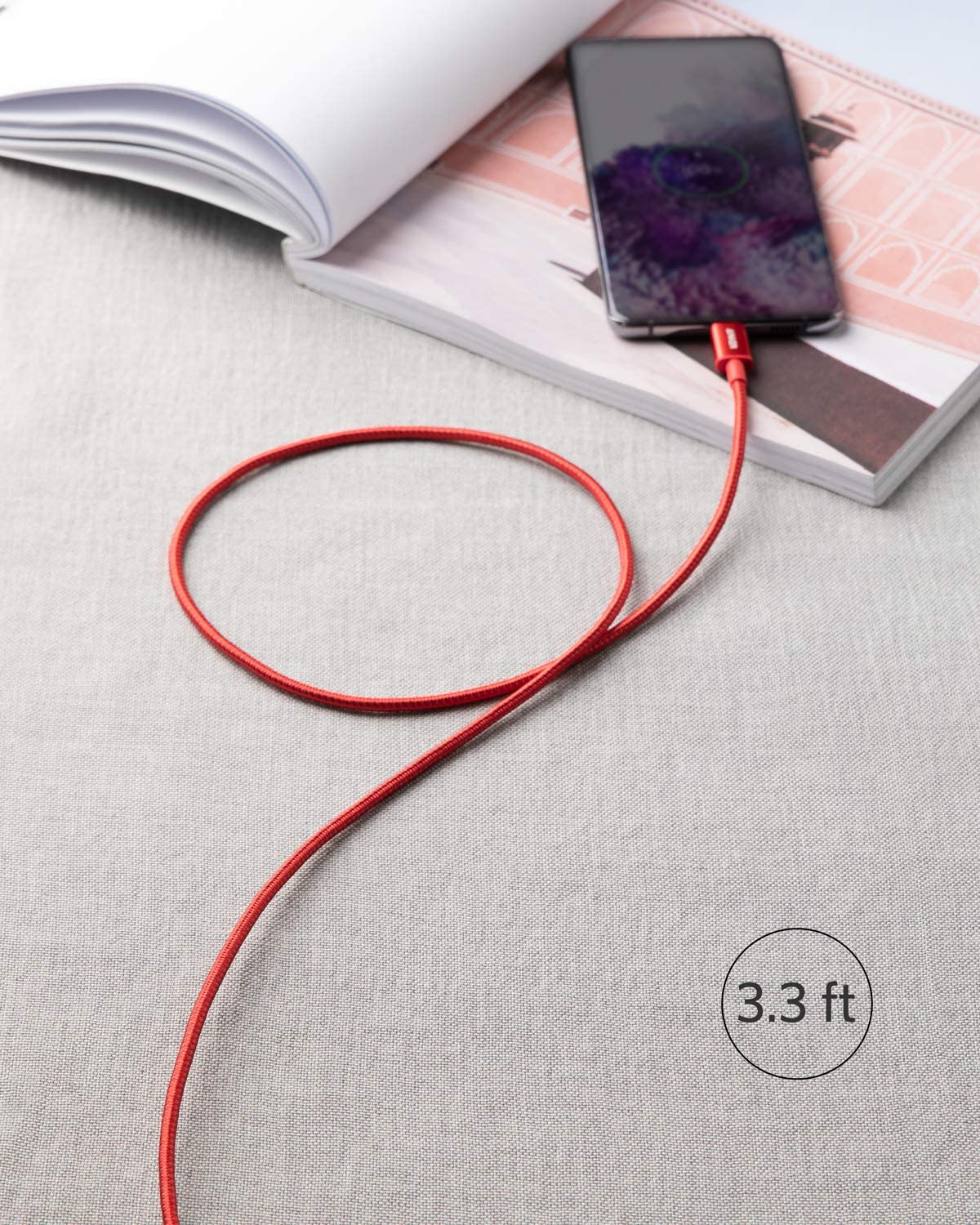 Paquete de 2 cables USB C a USB C de nailon nuevos (1 metro, 60 W)